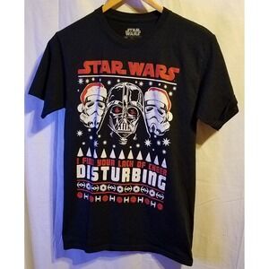 Star Wars Darth Vader I Find Your Lack of Cheer Disturbing Holiday T-Shirt  S‎